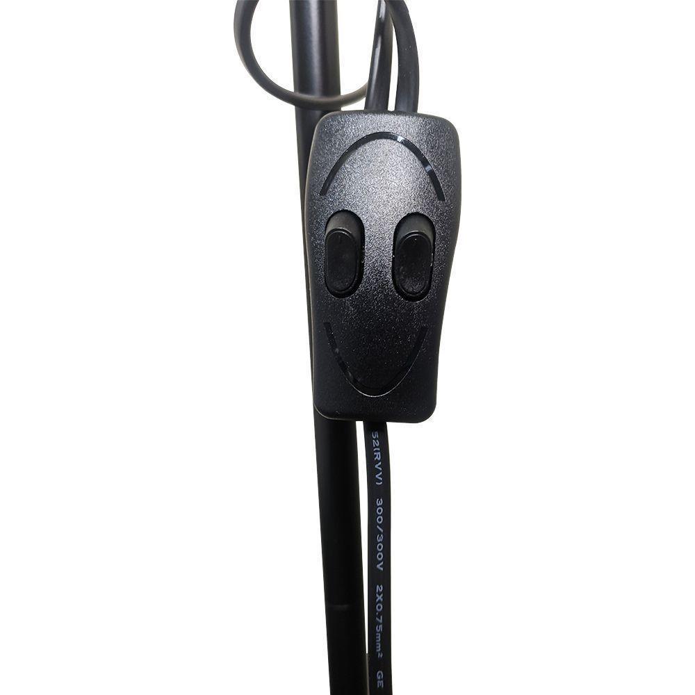 Luminária Abajur Chão Duo Floor Pedestal Articulada Metal Lustre Coluna 1,72m - 5