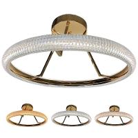 Lustre 3 Em 1 Luminaria Anel Arco Perfil Led Infinito Sala De Jantar Quarto Ambiente Moderno - 1