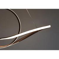 Lustre Luminaria 3 Em 1 Arco Infinito Aneis Pendente Led 49w Luxo Ambiente Sala Quarto Cozinha - 3