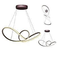 Lustre Luminaria 3 Em 1 Arco Infinito Aneis Pendente Led 49w Luxo Ambiente Sala Quarto Cozinha - 5