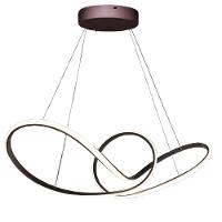 Lustre Luminaria 3 Em 1 Arco Infinito Aneis Pendente Led 49w Luxo Ambiente Sala Quarto Cozinha - 6