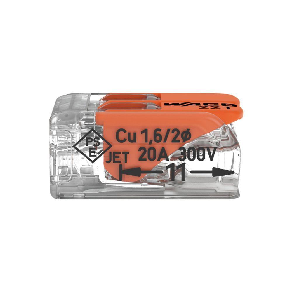 Conector Emenda 2 Cond - Caixa Com 100 Peças Transparentes Wago - 4