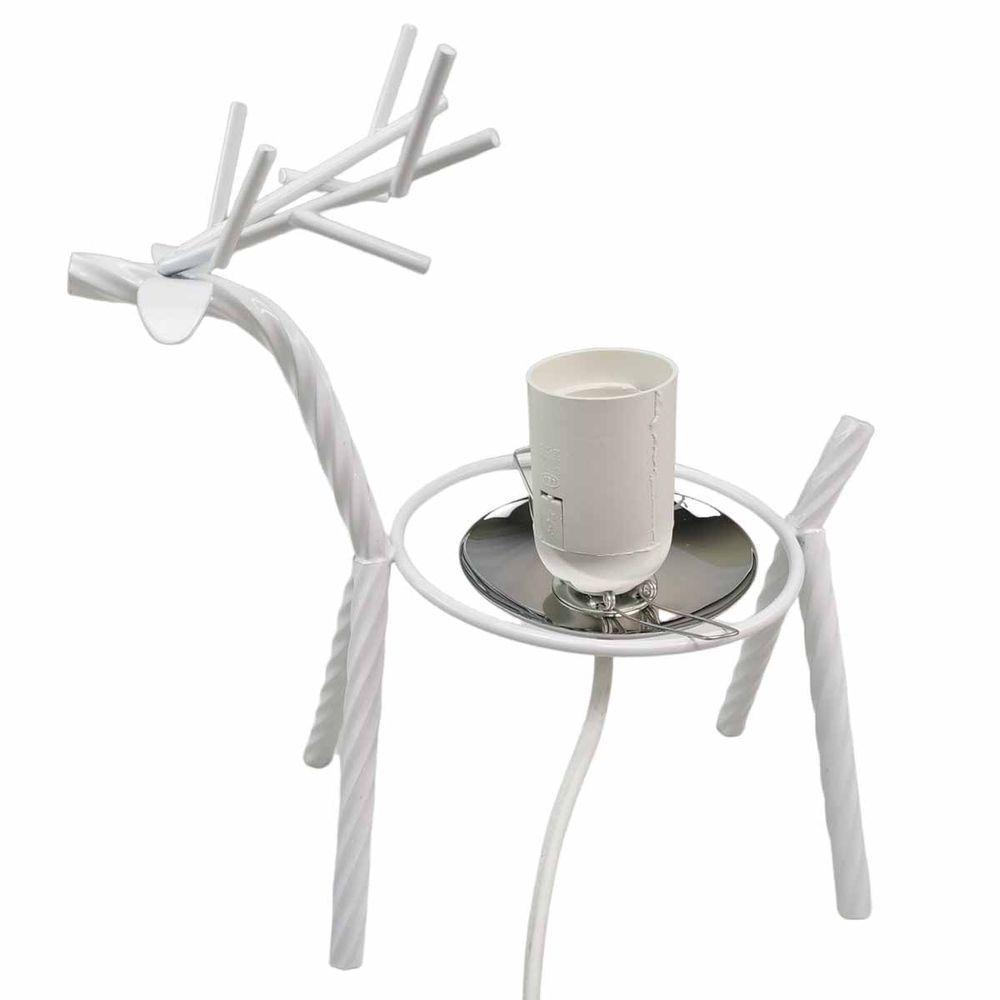 Luminaria Abajur Cervo Rustica Rena Decoraçao Mesa Natal Iluminaçao Sala Quarto Recepçao - 10
