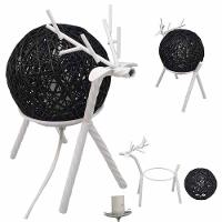 Luminaria Abajur Cervo Rustica Rena Decoraçao Mesa Natal Iluminaçao Sala Quarto Recepçao - 1