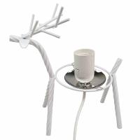 Luminaria Abajur Cervo Rustica Rena Decoraçao Mesa Natal Iluminaçao Sala Quarto Recepçao - 10