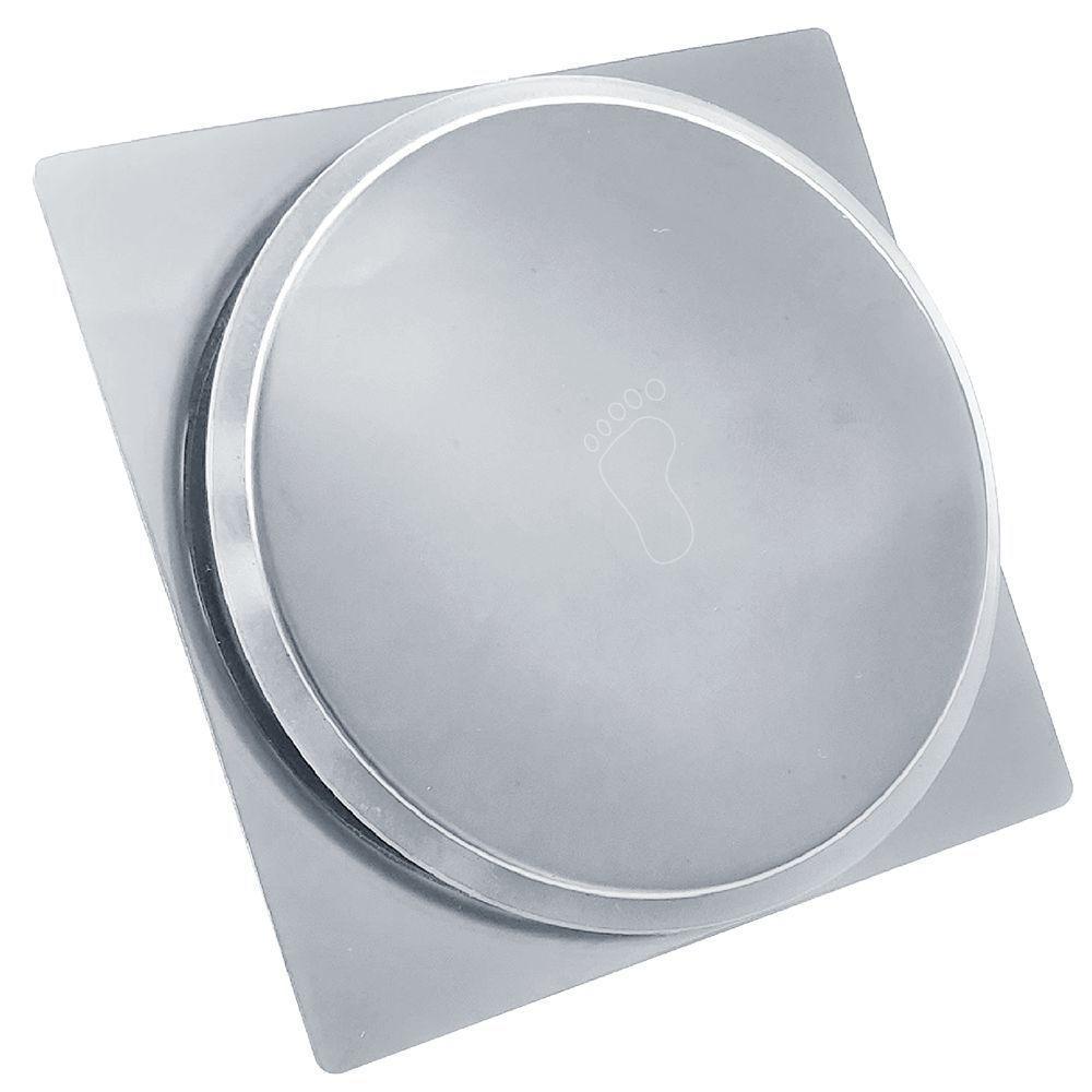 Ralo Click Quadrado 10x10cm Inox - 1
