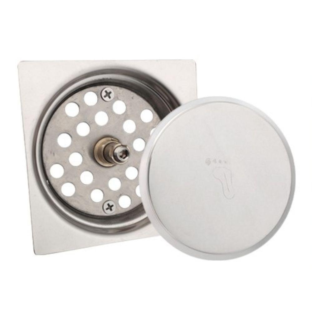 Ralo Click Quadrado 10x10cm Inox - 4