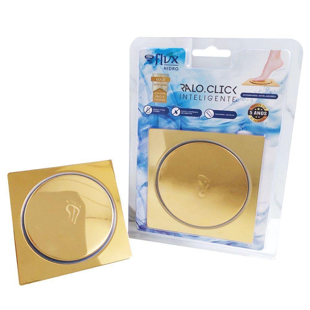 Ralo Click Quadrado 15x15cm Gold - 5
