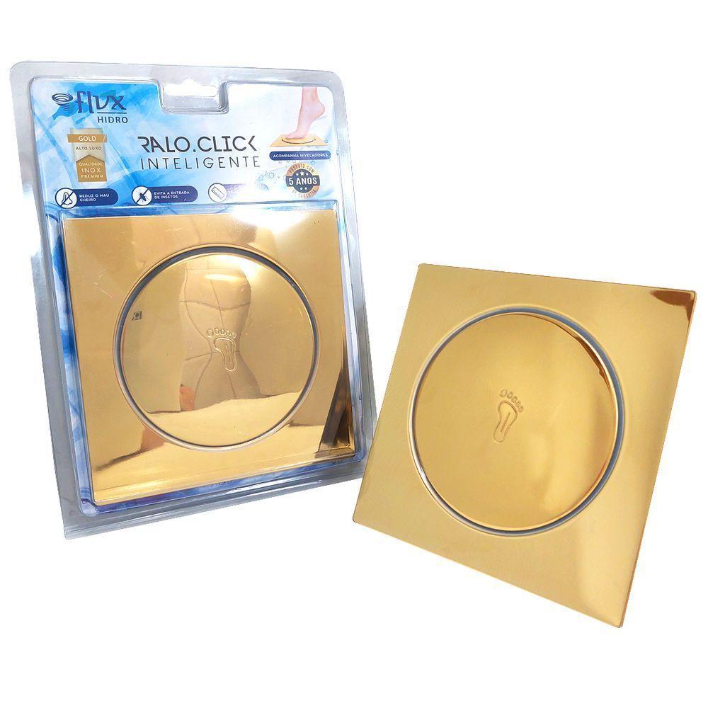 Ralo Click Quadrado 15x15cm Gold - 7