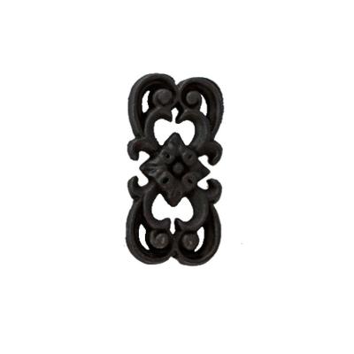 Florão Ornamento Grade Em Ferro Fundido Decoração N01 17X8Cm