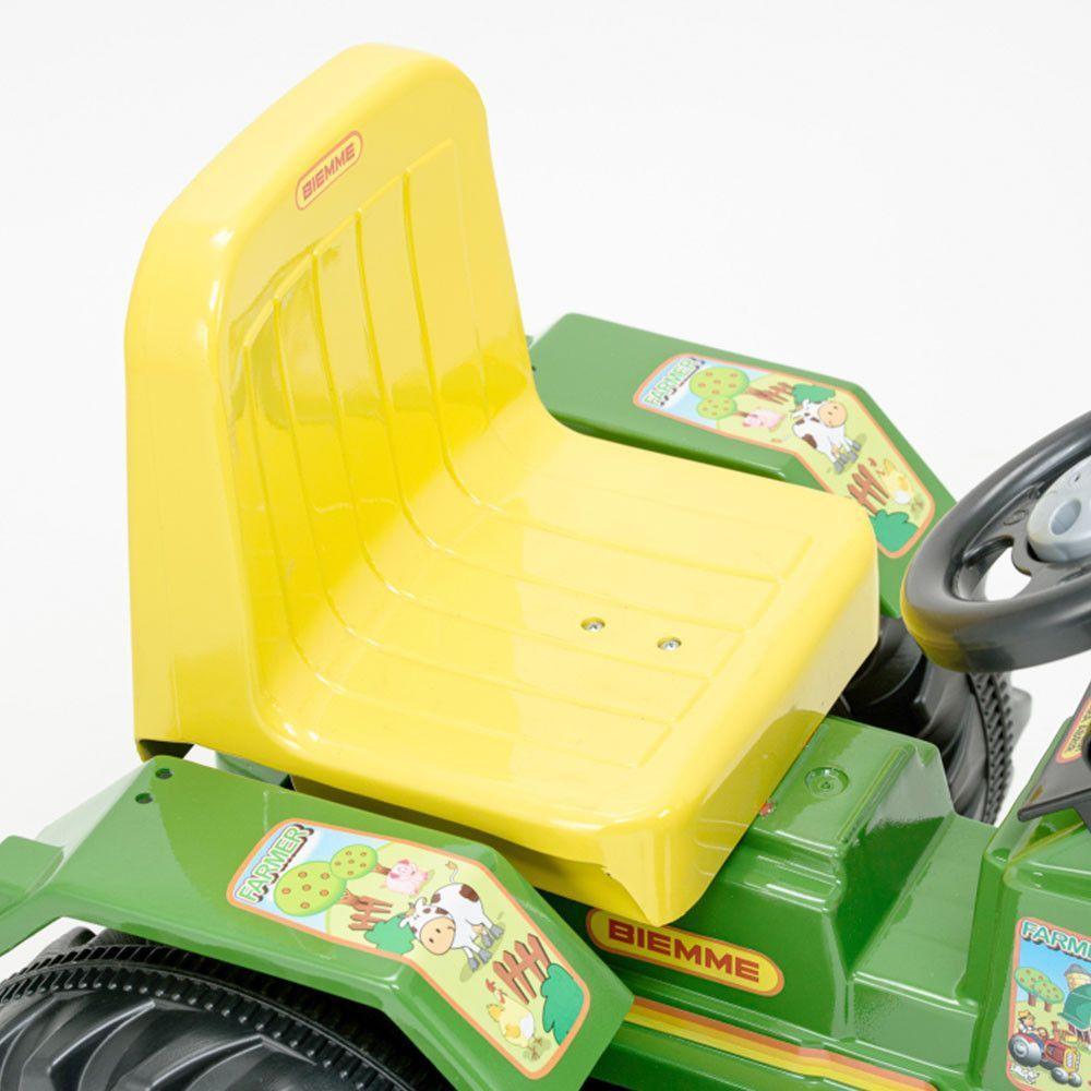 Trator Infantil Com Pá E Pedal Sem Caçamba Biemme Verde - 3