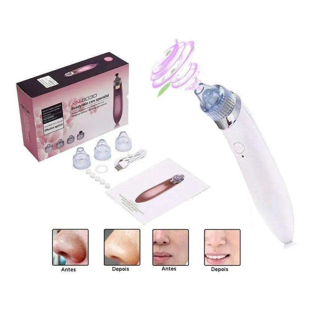 Aparelho Removedor Cravos Espinhas Acne Extrator Vácuo + ítem Exclusivo - 4 Cb -usb - 4