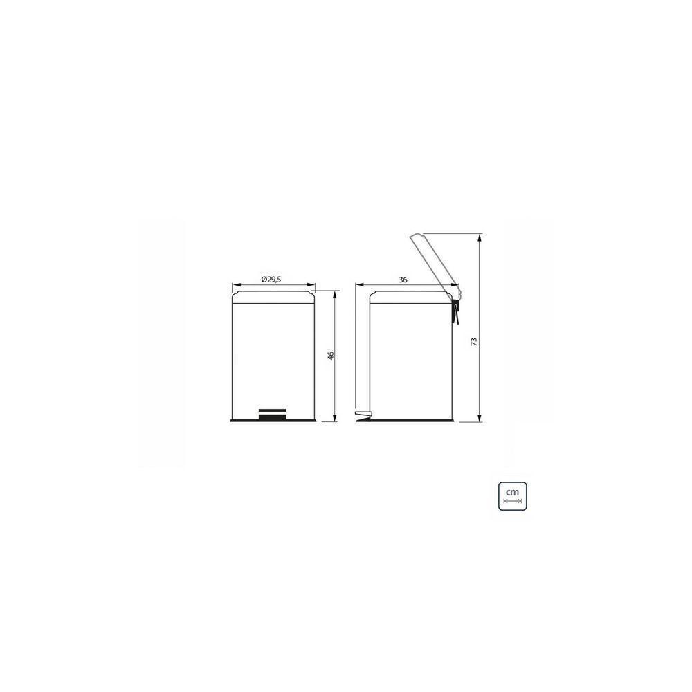 Lixeira Inox Com Pedal Plus Com Acabamento Scotch Brite E Balde Interno Removível 20 L - 6