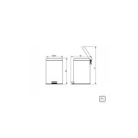 Lixeira Inox Com Pedal Plus Com Acabamento Scotch Brite E Balde Interno Removível 20 L - 6