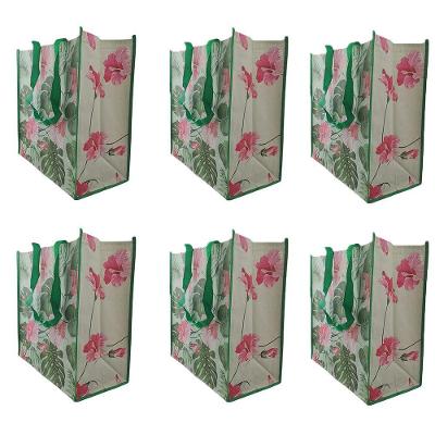 Sacola Ecologica Ecobag Kit 6 Uni Bolsa Ombro Retornavel Dobravel Compras Mercado