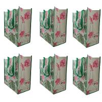 Sacola Ecologica Ecobag Kit 6 Uni Bolsa Ombro Retornavel Dobravel Compras Mercado - 1