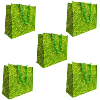 Bolsa Ecobag Sacola De Ombro Ecologica Kit 5 Uni Retornavel Reciclavel Compras Mercado Dobravel Portatil