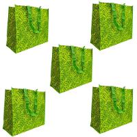 Bolsa Ecobag Sacola De Ombro Ecologica Kit 5 Uni Retornavel Reciclavel Compras Mercado Dobravel Portatil - 1