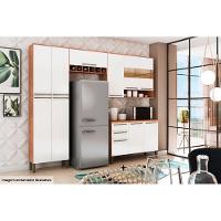 Cozinha Modulada Completa 4pçs 2 Armários Balcão Paneleiro C4P0 Castanho/Branco - Ronipa - 7