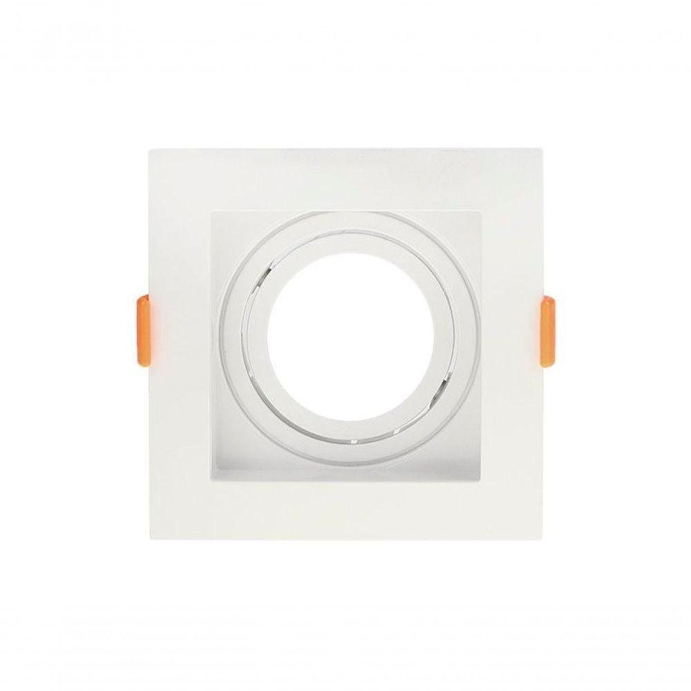 Spot Recuado De Embutir Quadrado Móvel Mr16 Branco Taschibra - 1