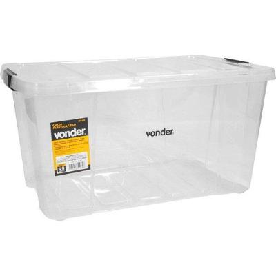 Caixa Plástica Ferram Baú 620x405x317mm S/ Alça Transp