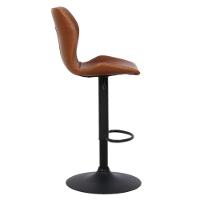 Kit 2 Banquetas Altas Itajaí Rivatti Madeira Revestida Em Poliuretano (Pu) Marrom Base Disco Preta - 7