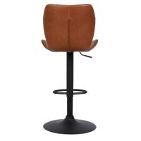 Kit 2 Banquetas Altas Itajaí Rivatti Madeira Revestida Em Poliuretano (Pu) Marrom Base Disco Preta - 10