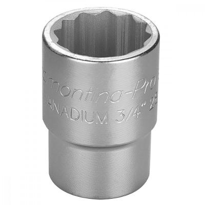 Soquete Estriado Em Aço Cromo Vanádio 30 Mm - Encaixe 3/4´´