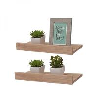 Kit 2 Prateleiras Porta Quadros 50 X 10cm Carvalho - 1