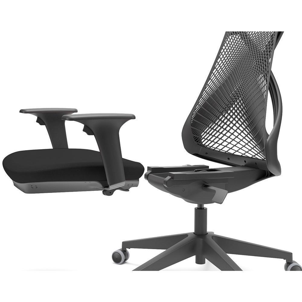 Kit 02 Cadeiras Escritório Kron P03 Crepe Preto - 3