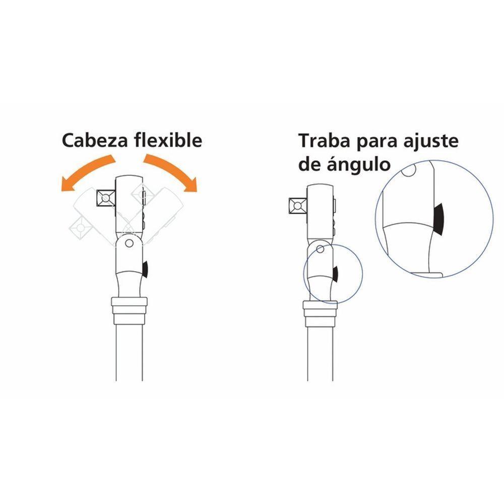 Catraca Telescópica Cabeça Flexível - Encaixe 1/2" Tramontina - 4