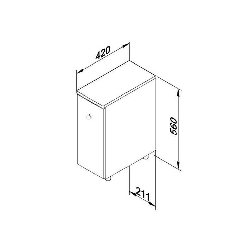 Balcão Lavanderia  Multiuso BCM116 c/ 1 Gaveta Branco - Movelbento - 6
