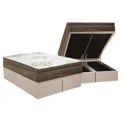 Cama Box Baú Queen: Colchão Molas Ensacadas Ortobom Superpocket Gold Ultra Gel + Base Clean(158X198)