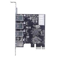 Placa Controladora Pci-e X1 Usb 3.0 5gbps com 4 Portas - 5