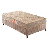 Cama Box Solteiro: Colchão Espuma D33 Paropas Pasquale + Base CRC Rústico Clean(88x188) - 1
