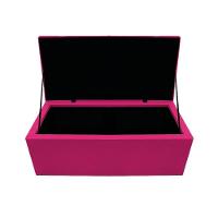 Calçadeira Baú Mel 90 Cm Solteiro com Capitonê Suede Pink - 2