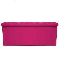 Calçadeira Baú Mel 90 Cm Solteiro com Capitonê Suede Pink - 5