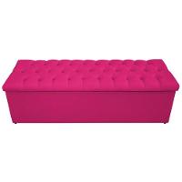 Calçadeira Baú Mel 160 Cm Queen Size Com Capitonê Suede Pink