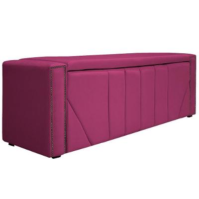 Calçadeira Baú Queen 160cm Suede Pink