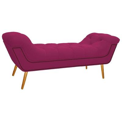 Calçadeira Estofada Veneza 195cm Suede Pink