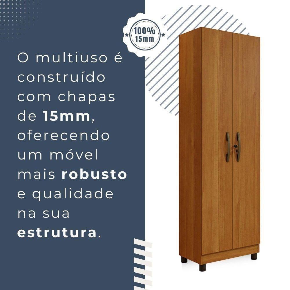 Armário Multiuso Sparta 2 Portas Com Chave Benetil Cinamomo - 2