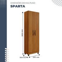 Armário Multiuso Sparta 2 Portas Com Chave Benetil Cinamomo - 5