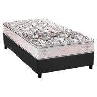Cama Box Solteiro: Colchão Espuma Herval ErgoPlus/EP Anatômico + Base CRC Suede Gray(88x188) - 1