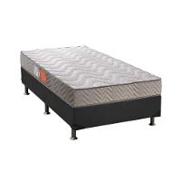 Cama Box Solteiro: Colchão Espuma Paropas D45 Pasquale Clean + Base CRC Suede Gray(88x188) - 1