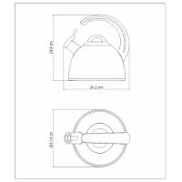 Chaleira Com Apito 3,3 L Em Aço Inox Fundo Triplo - 7