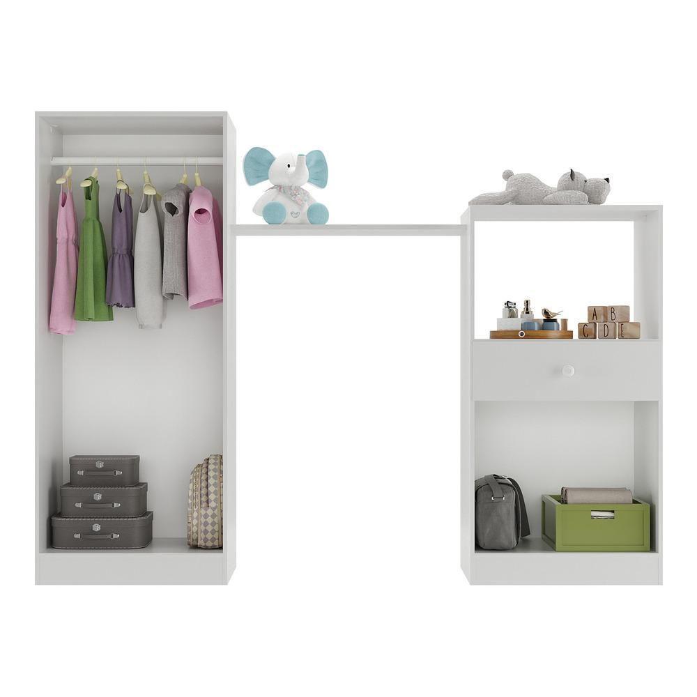 Quarto Infantil Com Berço-cômoda E Colchão Incluso Olívia Branco - 7