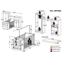 Quarto Infantil Com Berço-cômoda E Colchão Incluso Olívia Branco - 6