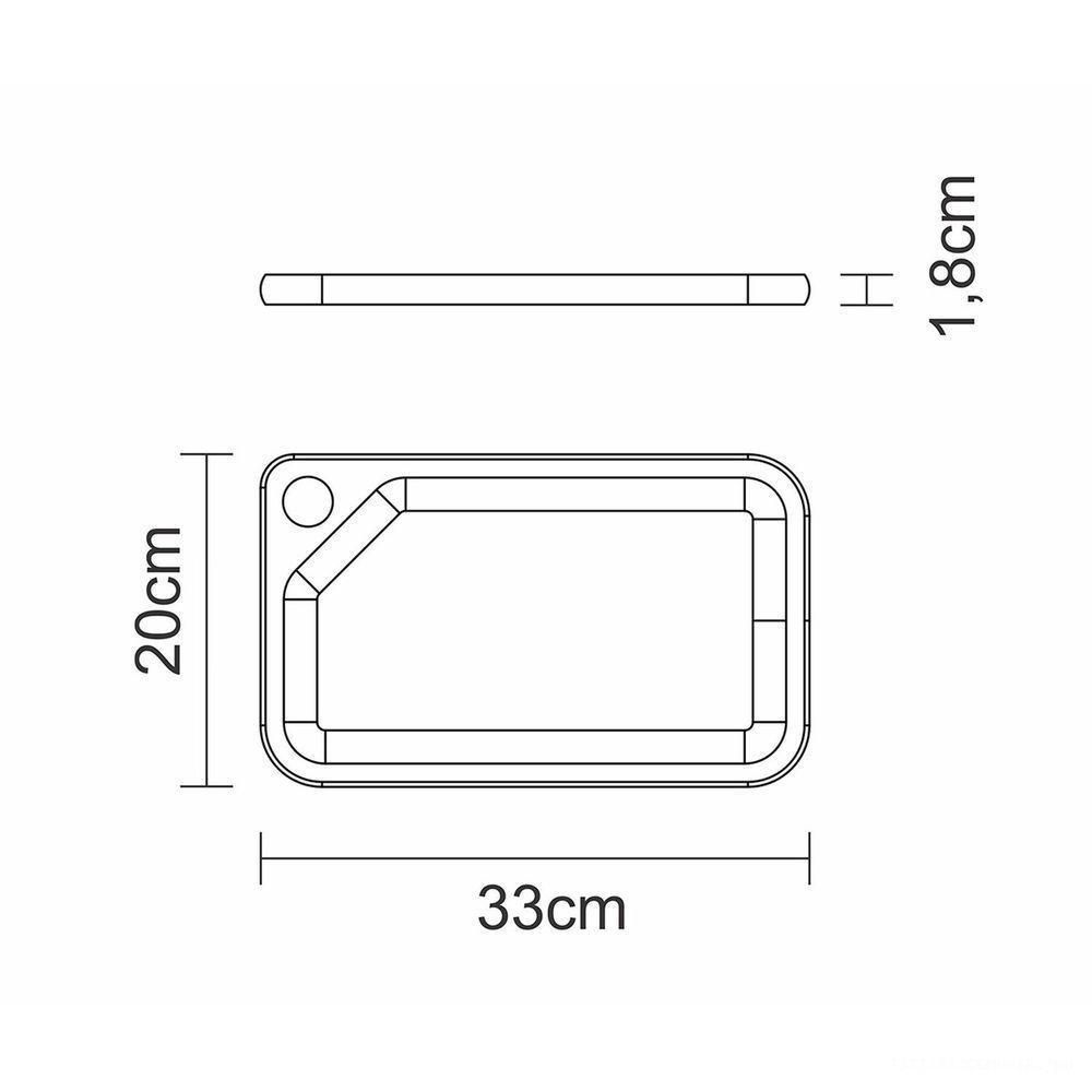 Tábua Para Churrasco Retangular Em Madeira Teca Com Acabamento Natural 33 X 20 Cm - 3