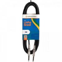 Cabo Para Instrumentos Linha Brasil P10 X P10 5M Preto - 1