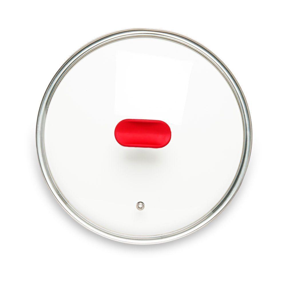 Tampa De Vidro Ichef Polishop - Shark Series - 24cm - Vermelha | Vermelho - 1